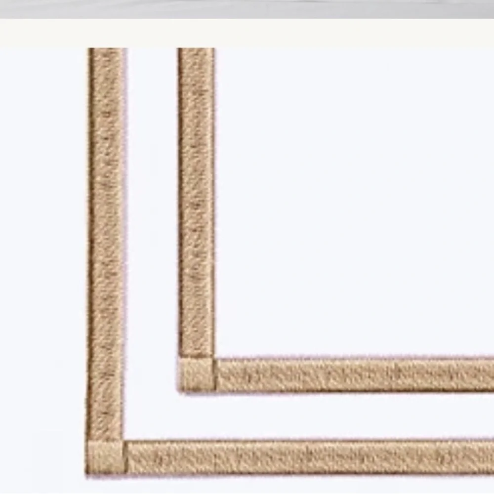 Restoration Hardware ITALIAN WHITE HOTEL SATIN STITCH KING SHAM in Camel